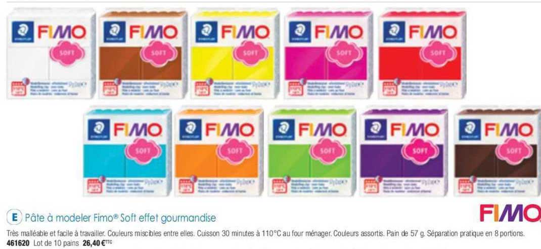 pâte à modeler fimo soft effet gourmandise