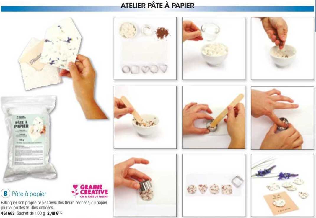 pâte à papier graine créative