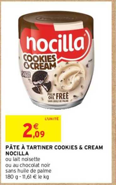 pâte à tartiner cookies & cream nocilla
