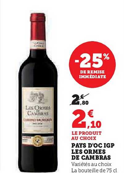 pays d'oc igp les ormes de cambras