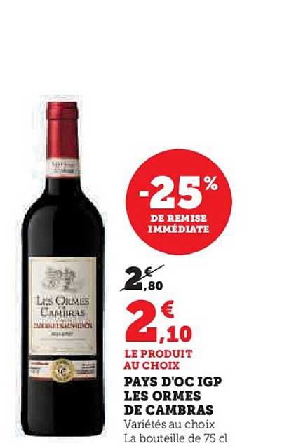 pays d'oc igp les ormes de cambras