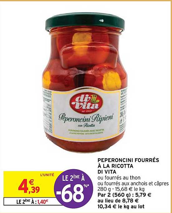 Peperoncini Fourrés à La Ricotta Di Vita