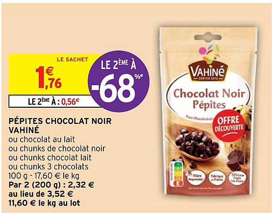 Pépites Chocolat Noir Vahiné