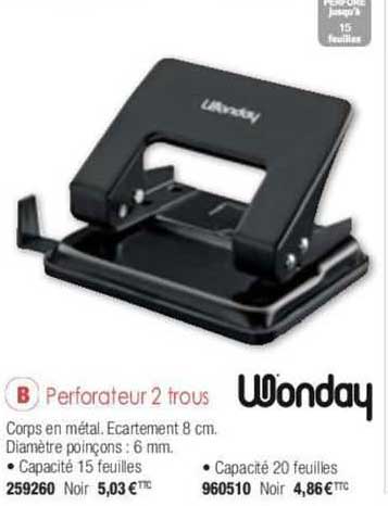 perforateur 2 trous wonday