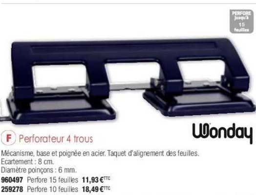 perforateur 4 trous wonday