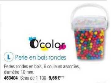 Perle En Bois Rondes O'color