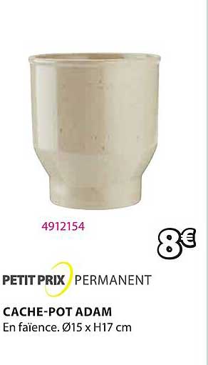 petit prix permanent cache-pot adam