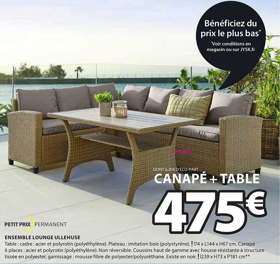 petit prix permanent ensemble lounge ullehuse