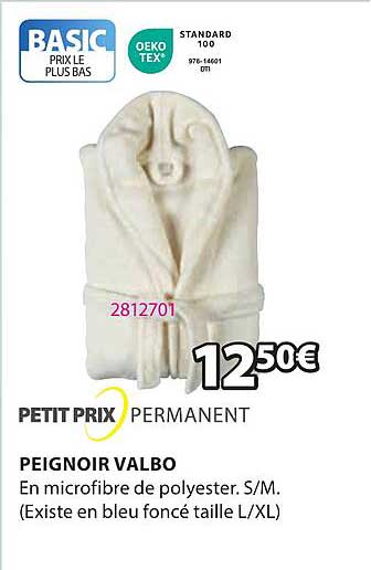 petit prix permanent peignoir valbo