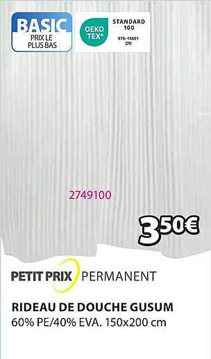 petit prix permanent rideau de douche gusum