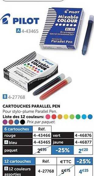 pilot cartouches parallèle pen