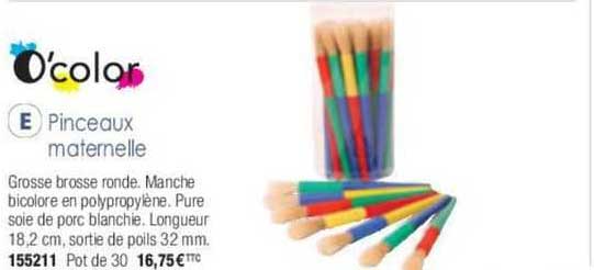 pinceaux maternelle o'color