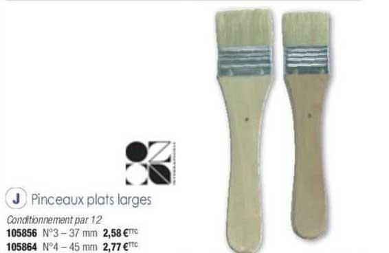 pinceaux plats larges