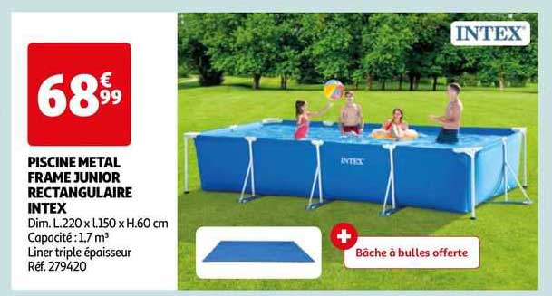 piscine métal frame junior rectangulaire intex