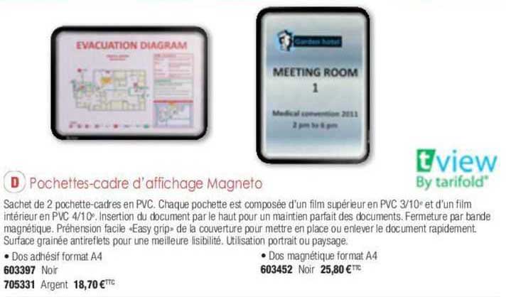 pochettes-cadre d'affichage magneto view