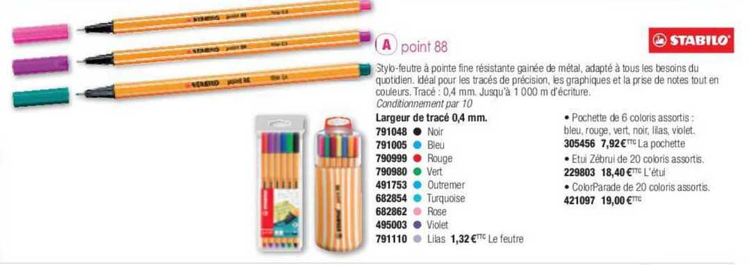 point 88 stabilo