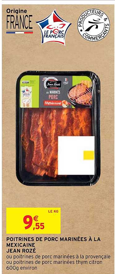 poitrine de porc marinées à la mexicaine jean rozé
