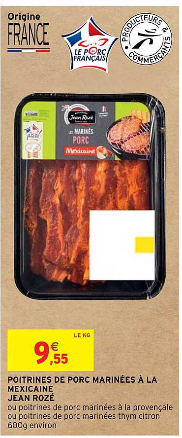 poitrines de porc marinées à la mexicaine jean rozé