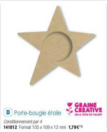 porte-bougie étiole graine creative