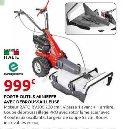 porte-outils minieffe avec débroussailleuse