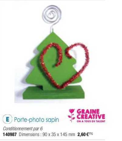 porte-photo sapin graine créative
