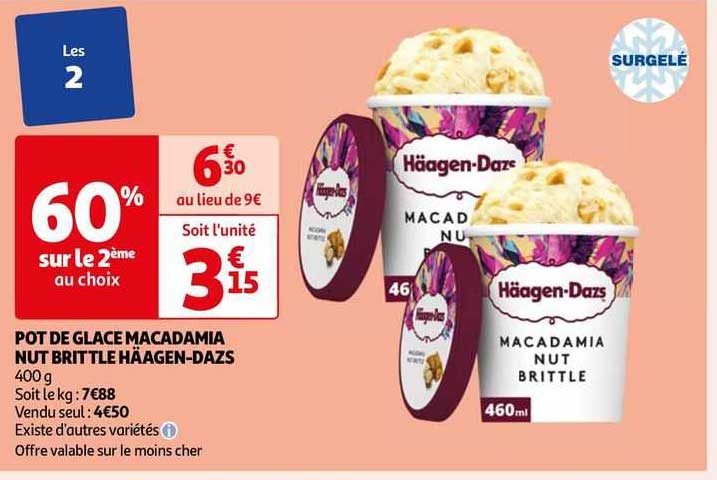 pot de glace macadamia nut brittle häagen-dazs