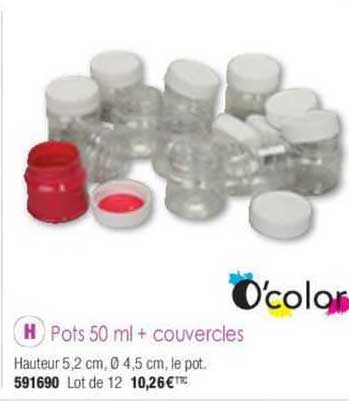 pots 50 ml + couvercles
