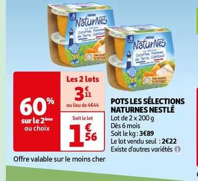 pots les sélections naturnes nestlé