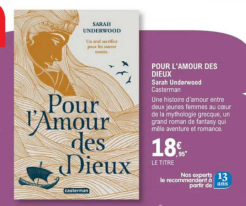 pour l'amour des dieux sarah underwood casterman