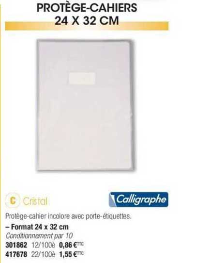 Protège-cahiers 24 X 32 Cm Calligraphe