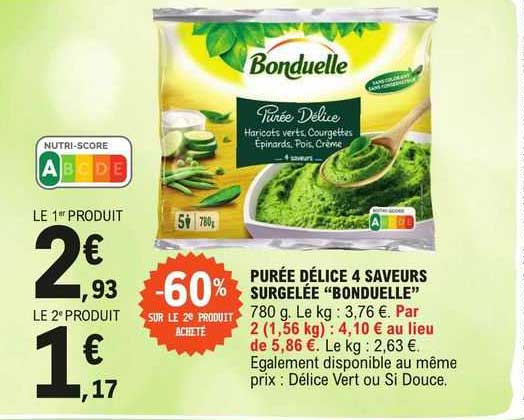 Purée Délice 4 Saveurs Surgelée "bonduelle"