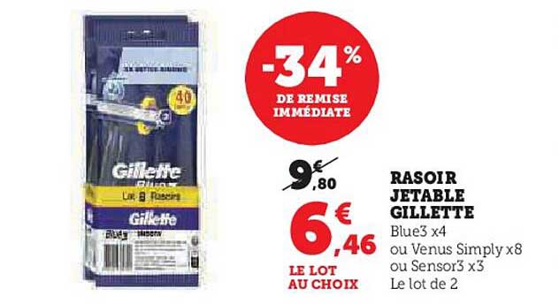 Rasoir Jetable Gillette