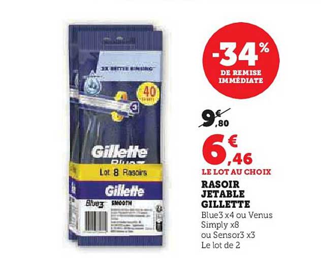 Rasoir Jetable Gillette