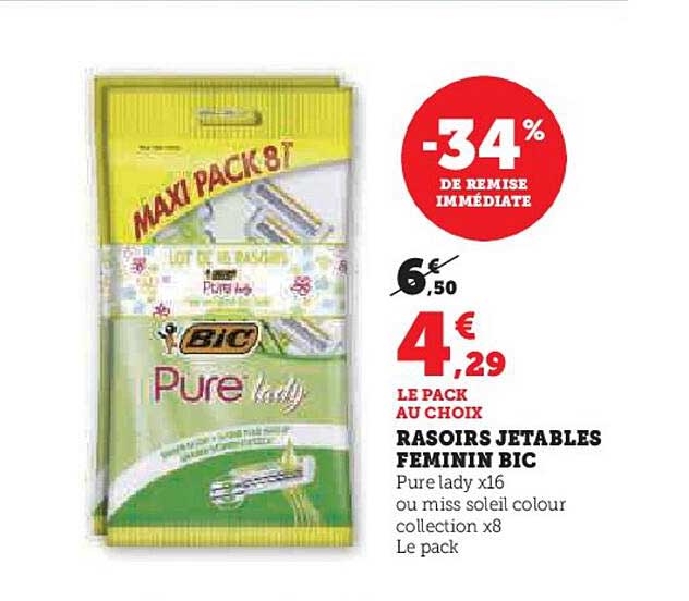 rasoirs jetables feminin bic