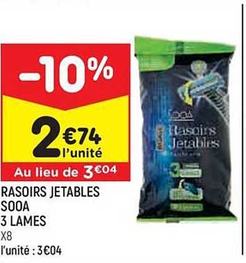 rasoirs jetables sooa 3 lames