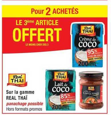 real thai sur la gamme real thai