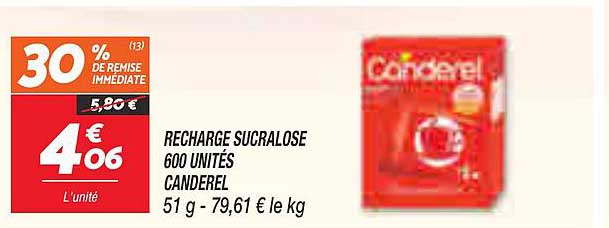 recharge sucralose 600 unités canderel