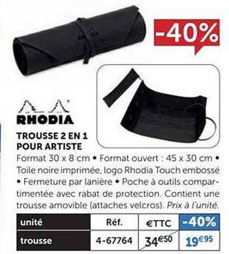 Rhodia Trousse 2 En 1 Pour Artiste
