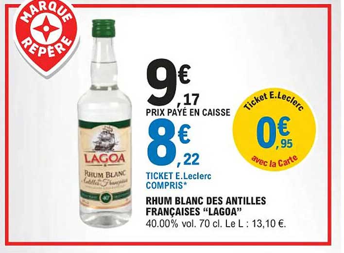 rhum blanc des antilles françaises "lagoa"