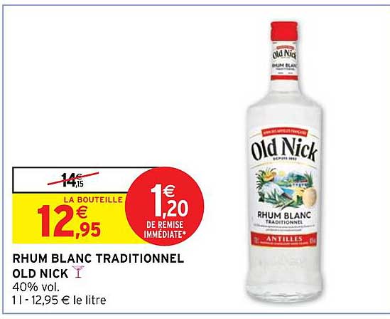 rhum blanc traditionnel old nick