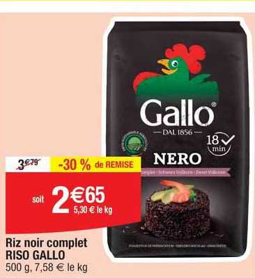 riz noir complet riso gallo