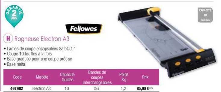 rogneuse electron a3 fellowes