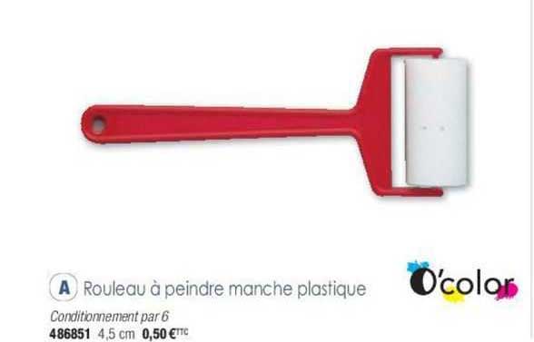 rouleau à peindre manche plastique o'color