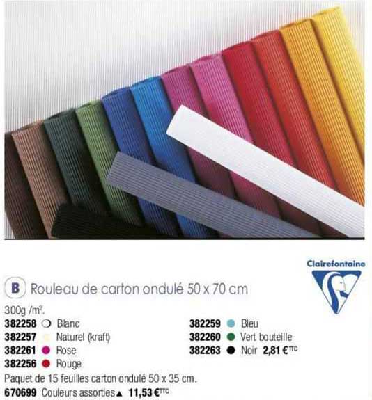 rouleau de carton ondulé 50 x 70 cm
