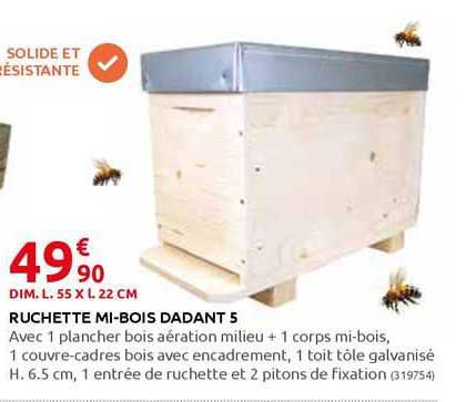 ruchette mi-bois dadant 5