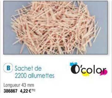 sachet de 2200 allumettes o'color