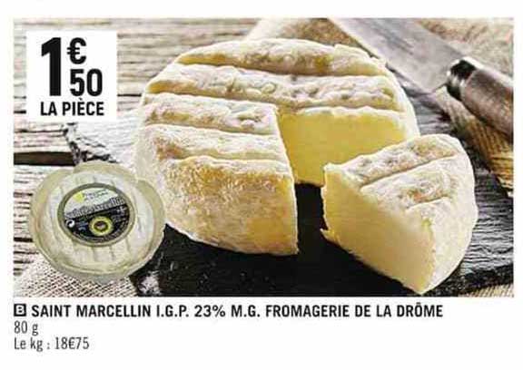 saint marcellin i.g.p. 23% m.g. fromagerie de la drôme