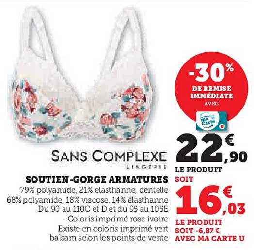 sans complexe soutien-gorge armatures