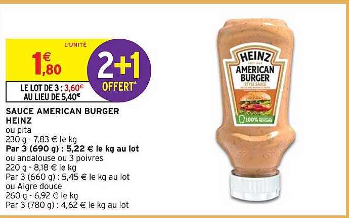 sauce american burger heinz