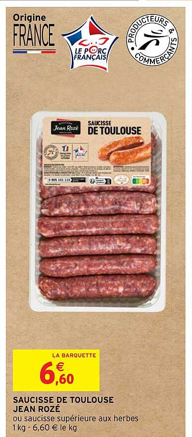 Saucisse De Toulouse Jean Rozé